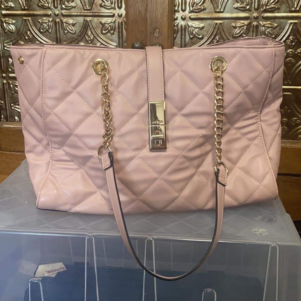 Aldo pink quilted leather purse